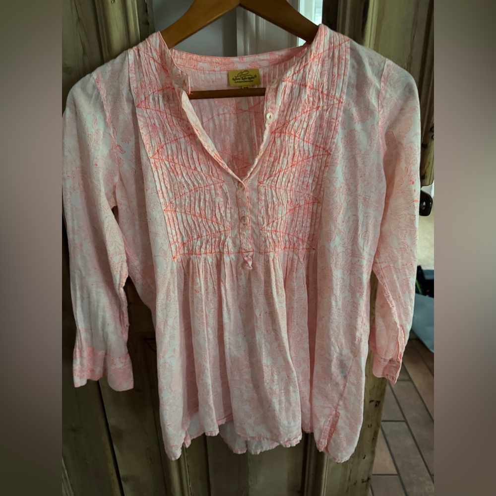 EUC Roberta Roller Rabbit L/S Cotton Top XS